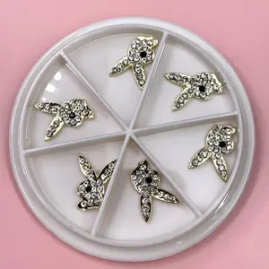 Gold Playboy Bunny Charms, Decorative Accessories for Nail Art Designers