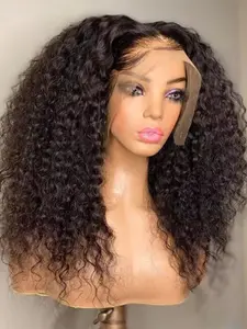 Soft Non-Glue Pre-Banked 26 Inch Long 180% Density Daily Curly Wig, 13x4x1 Lace Front Full Cap, Heat Resistant, Lace Frontal Wigs