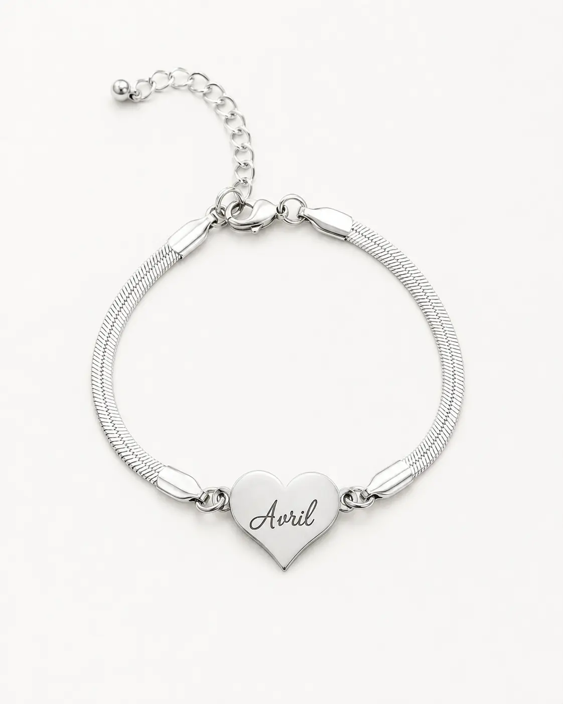 Personalized Name Bracelet for Mom or Grandma — Adjustable Heart Bracelet, Gift from Children — Custom Engraved Bracelet: Personalized Jewelry with Date, Initials, or Message for Mom, Grandma, Aunt, Girlfriend, or Wife — Jewelry Gift for Women