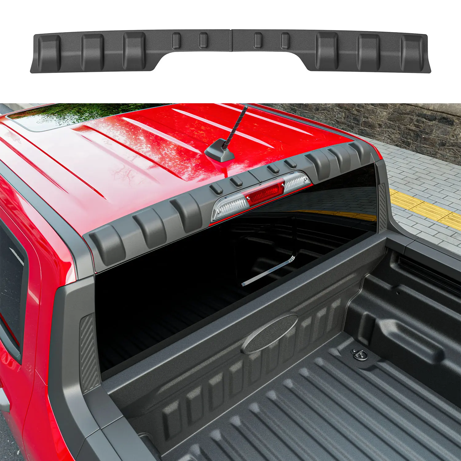 POWOQ TPE Rear Roof Pad - Paint Protection Exterior Trim, Aesthetic Car Accessory for 22-26 Ford Maverick, Custom Fit, Aging Resistance, Easy Install, UV Resistant, Wipe-Clean Finish, Many Seasons Use,toolupgrade