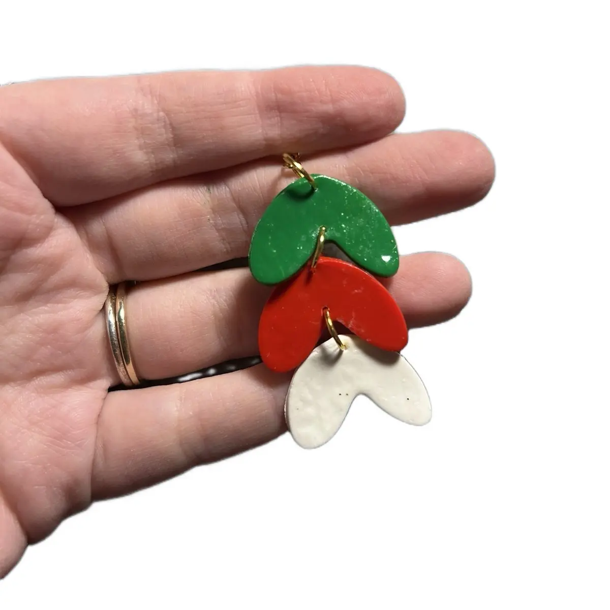 Clay Christmas Dangle Earrings