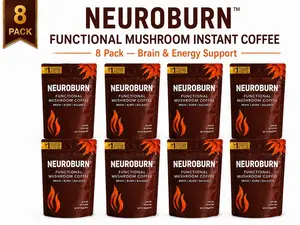 Neuroburn Functional Mushroom Instant Coffee 8 Pack — Brain & Energy Support  Adaptogenic Mushrooms