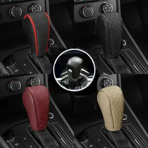 PU Leather Car Gear Shift Cover, 1 Count Anti-slip Car Gear Shift Cover, Universal Car Interior Decoration Accessories for Men and Women