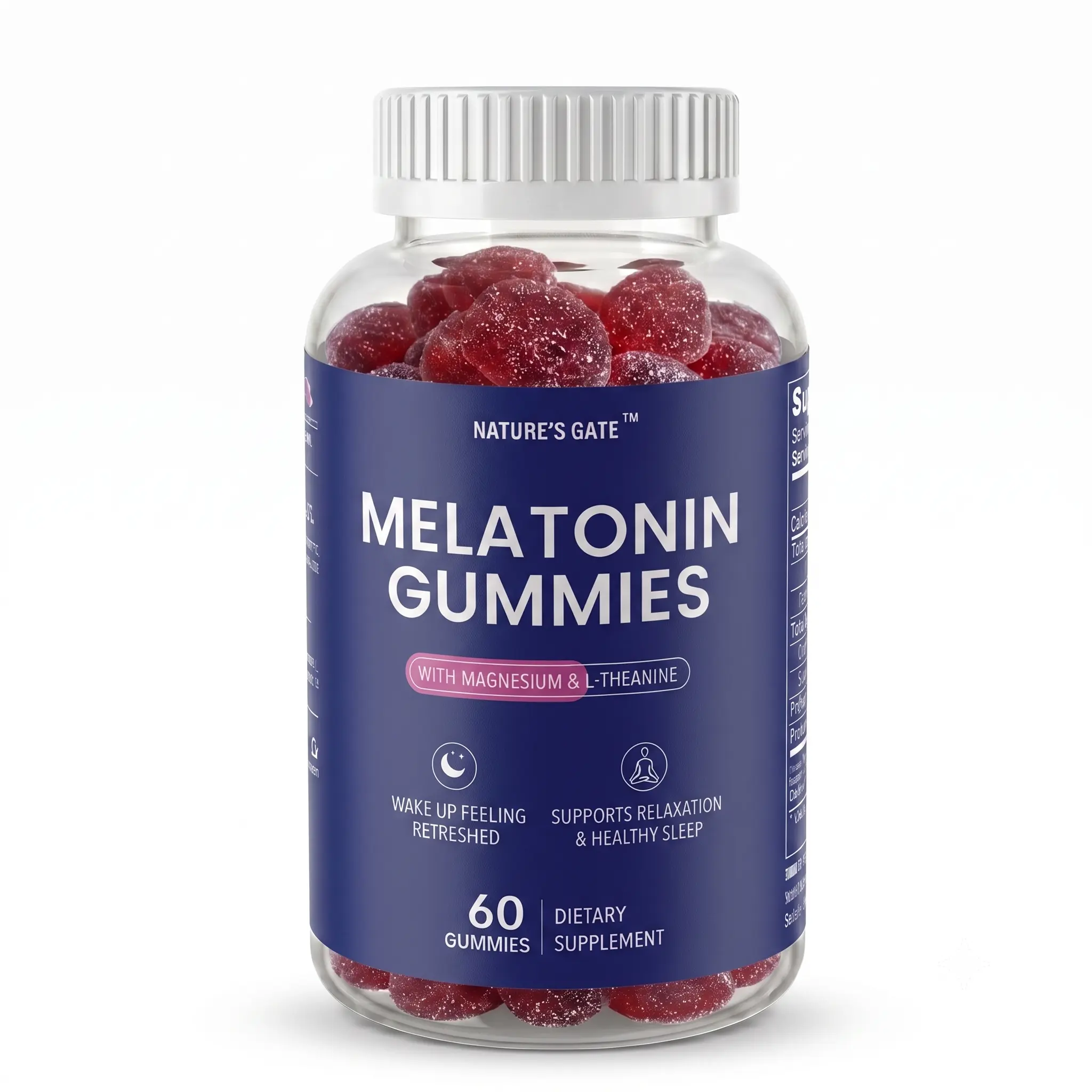 Natural deep organic Sleep aid Chewable Gummies with L-Theanine & Magnesium - Nighttime Rest Support, Regulated Sleep Cycles - 60 Count, 30-Day Supply Wellness Supplement backtoschool
