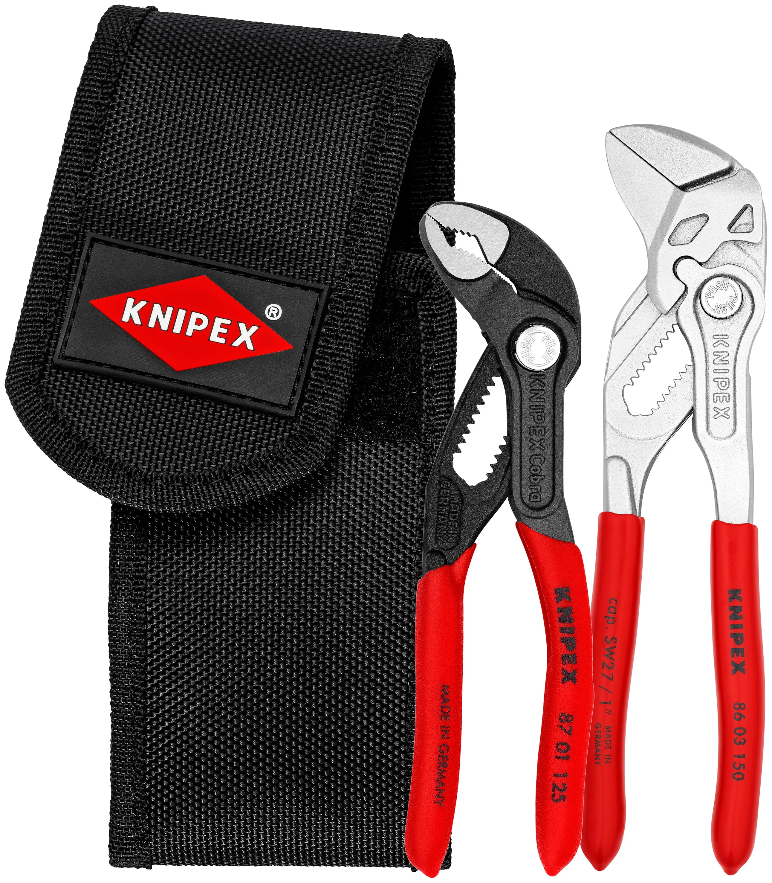 Knipex 00 20 72 V01 2 Pc Mini Pliers In Belt Pouch (86 03 150 & 87 01 125)