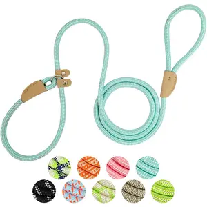 Slip Lead Rope  Leash Heavy Duty for , Nylon  Slip Leads for Dogs 6 Ft X 3/8 Inch, Adjustable Comfortable  Leash for Small Medium Dogs