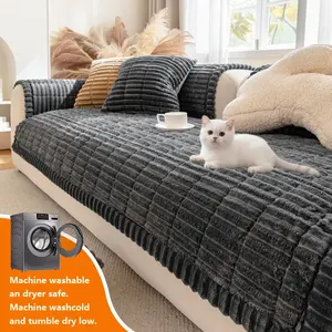 1pc Sofa Cover, Pet-Friendly Plush Universal Protection for L-Shaped Sofas, 1/2/3/4 Seater, Multiple Sizes Available