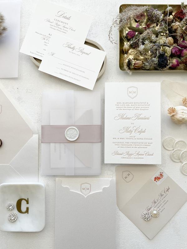 Letterpress Wedding Invitations | Style 333