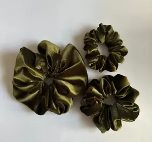 Green Velvet Scrunchie