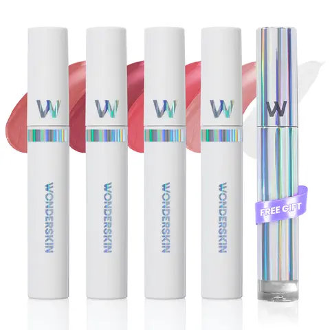 Wonderskin Icons Set – Warm Rose (Whimsical, Charming, Lovely, XOXO) Long-Lasting No-Fade Color + FREE Top Gloss