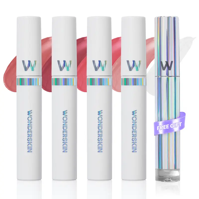 Wonderskin Icons Set – Warm Rose (Whimsical, Charming, Lovely, XOXO) Long-Lasting No-Fade Color + FREE Top Gloss