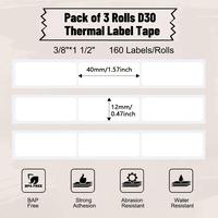 12x40mm White*3 rolls