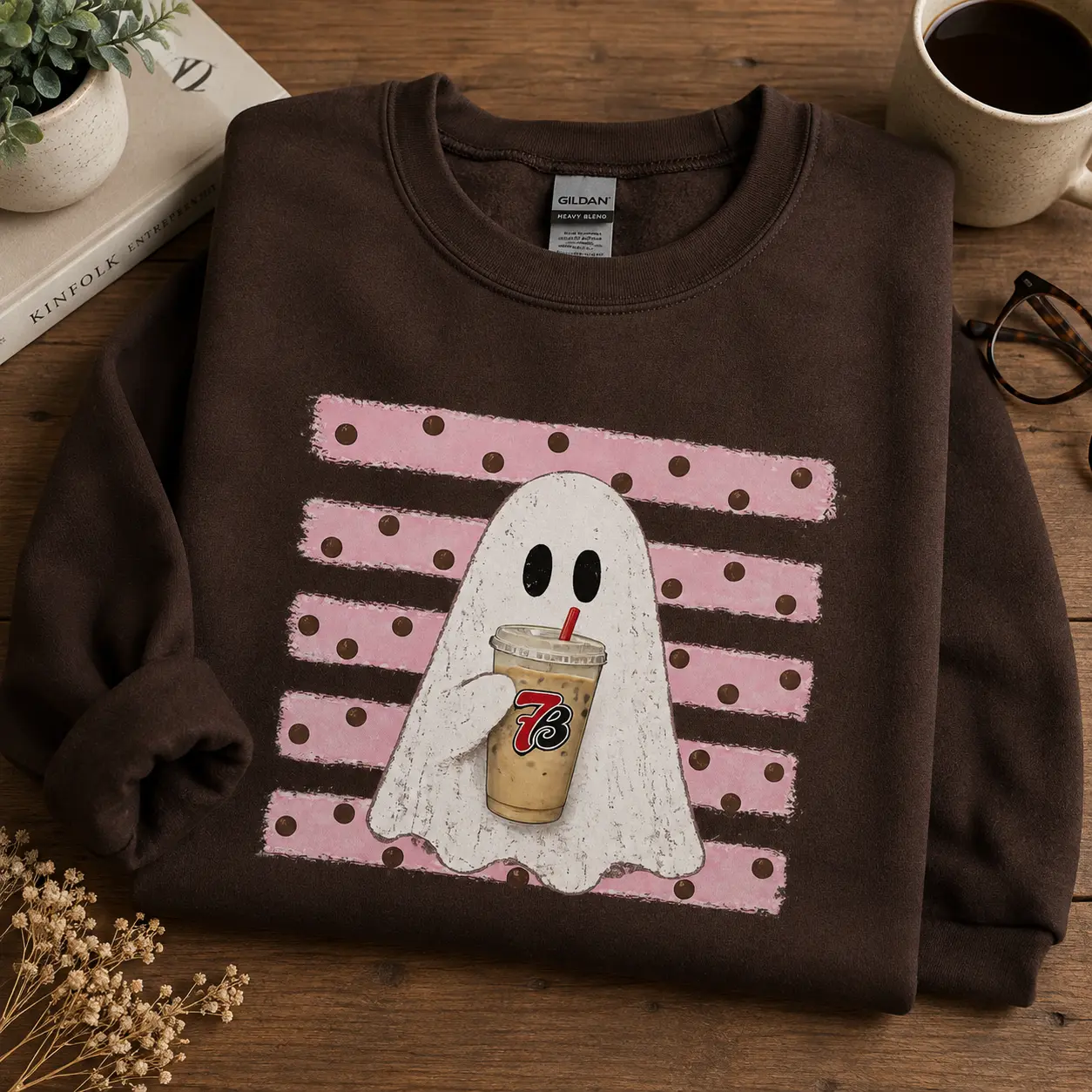 Halloween Sweatshirt, Coffee Sweatshirt, Ghost Sweatshirt, 7 brew Sweatshirt, Popular Sweatshirt, Trendy Sweatshirt, Trending Sweatshirt, Popular Sweatshirt Sweatshirt