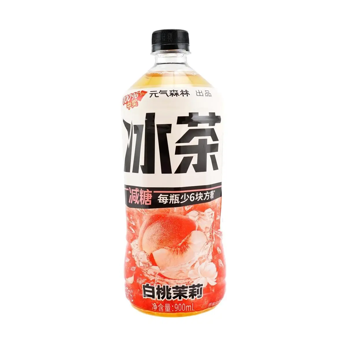 Chi Forest Peach Jasmine Low Sugar Iced Tea 900ml - Refreshing & Healthy Beverage
