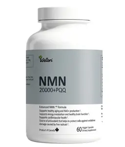 Natural Antioxidant: 20000mg NMN Supplement, Liposomal Complex with Resveratrol,GABA, PQQ, Passion Fruit Extract, Healthy Aging of Heart, Brain & Muscle，Cellular Energy, Metabolism & Repair Zero Filler Supports Cellular Renewal, Energy - 60 Capsules Vegan