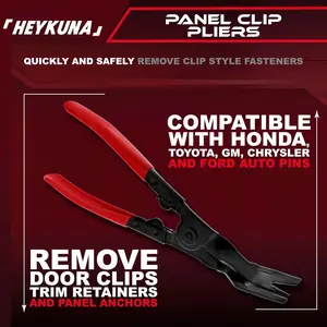 Automotive Push Pin Pliers Panel Clip Removal Pliers - Trim Clip Removal Tool for Upholstery Clips, Door Panel and Dashboard Anchors, and Wheel Well Trim Inserts