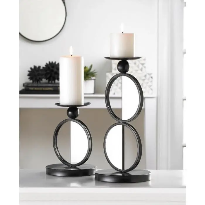 Iron Mirrored Candleholders - Single & Duo Design for Decorative Lighting - Ideal for Room Decoration and Gift Giving