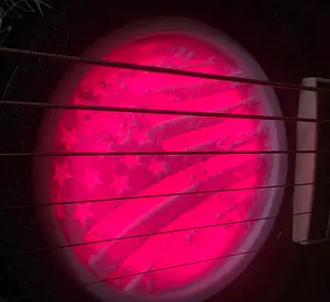American Flag,  Red light