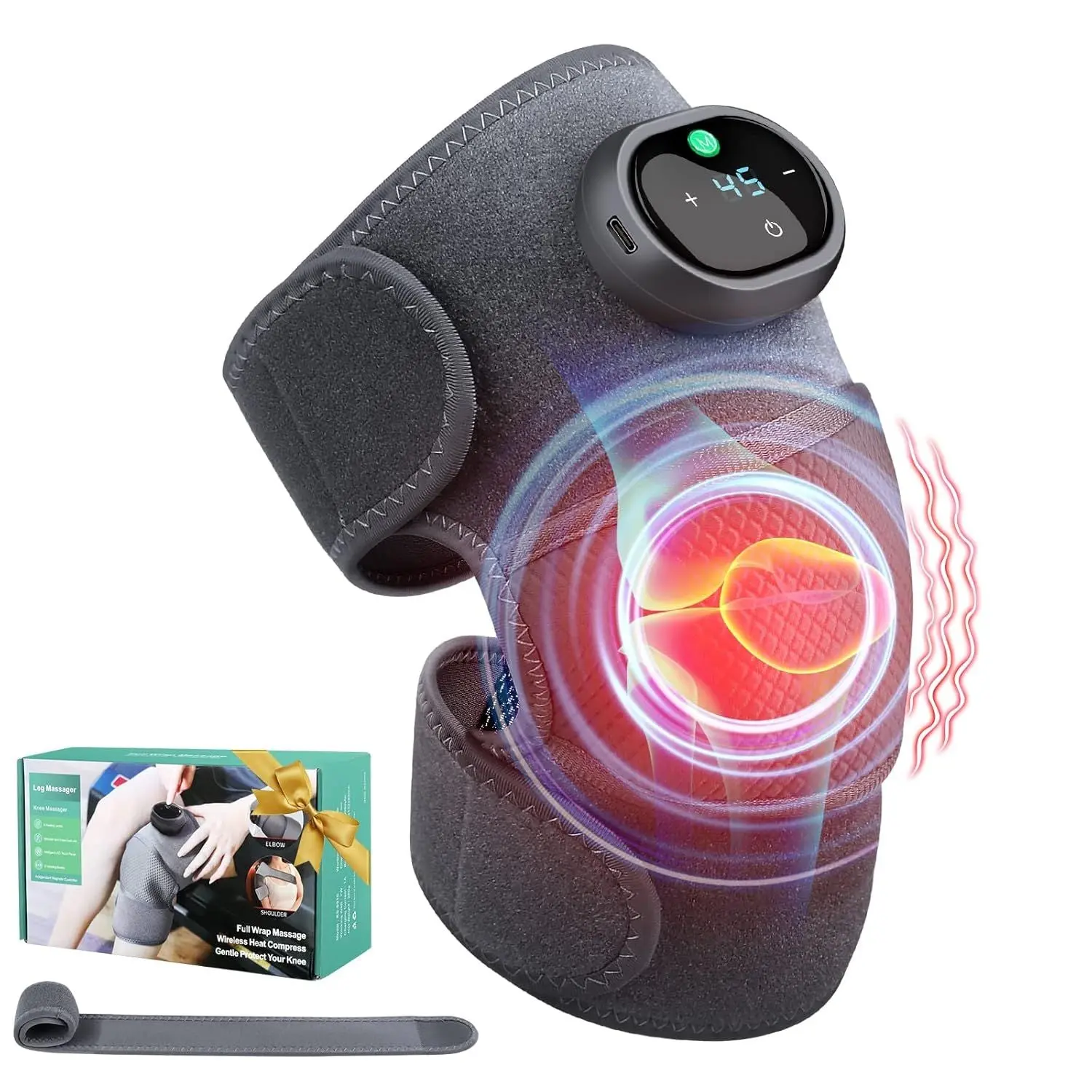3-in-1 Heating & Vibration Knee Massager for Joint Pain Relief