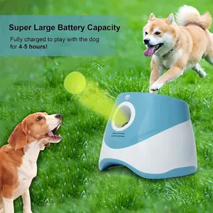 9-PCS Automatic Ball Thrower for Small Dogs - Indoor/Outdoor Interactive Dog Fetch Machine Toy with Three-Speed Control, 4-5 Hour Battery Life, and Free Balls - Fun and Engaging Exercise Companion