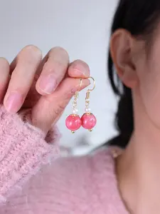 Women's Elegant Faux Pearl & Natural Stone Pearl Embellished Decor Dangle Earrings, Fashion Earring, Boho Style Jewelry for Party, Daily Clothing Decor, Trendy All-match & Exquisite Jewelry for Gift