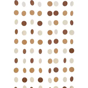 Brown Paper Garlands Hanging Circle Decoration Neutral Party Streamers, 30  (Browe, , Beige)