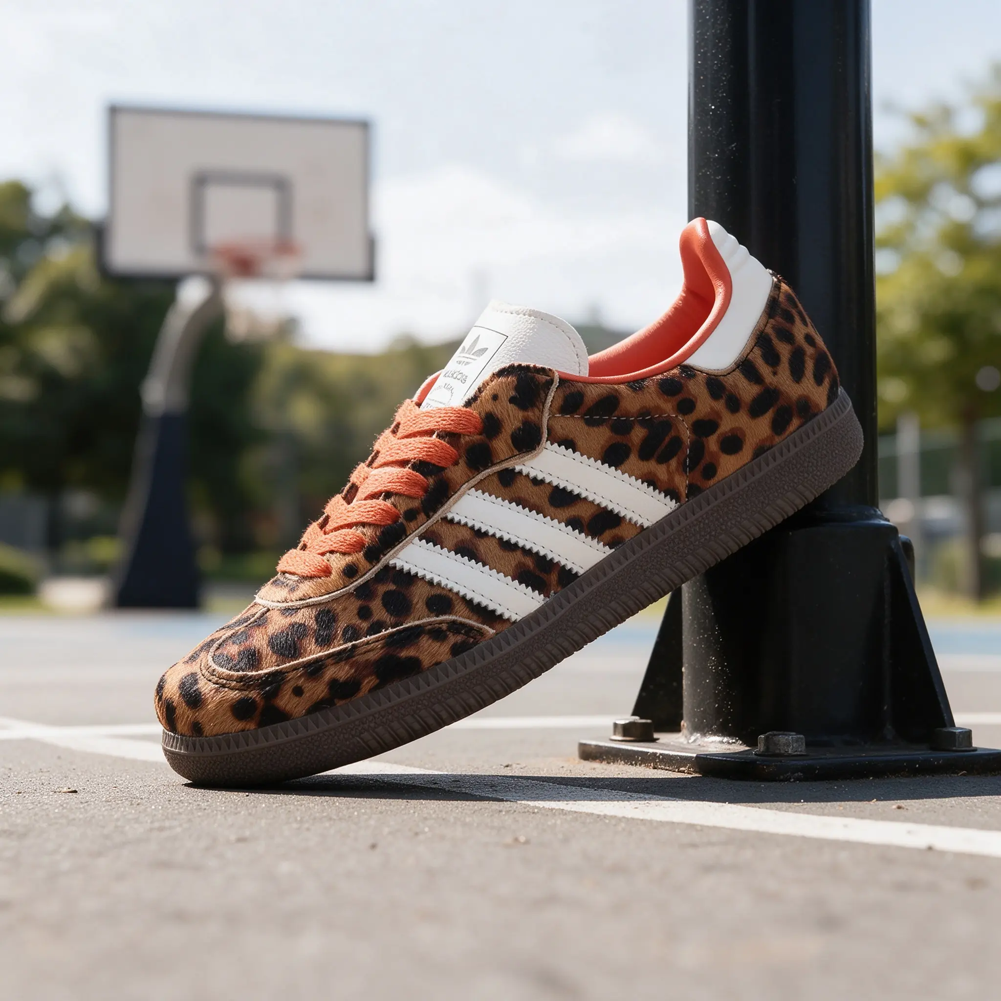 (Women's Size )Jl2734 adidas Samba OG Red Leopard Athletic shoes