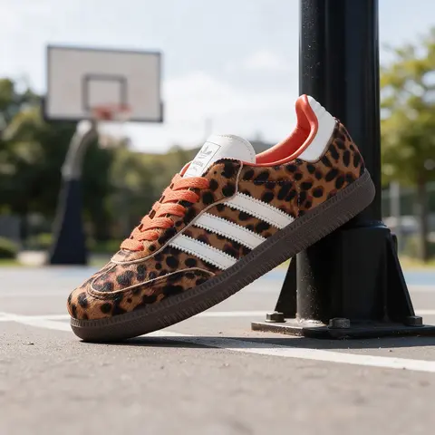(Women's Size )Jl2734 adidas Samba OG Red Leopard Athletic shoes