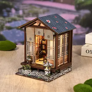 DIY Wooden Book Stand Model, 3D Puzzle Craft Kit, Handmade Toy, Creative Building Blocks, Educational Fun Activity