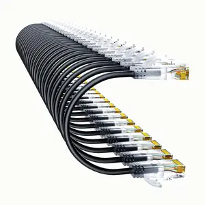 Cat6a Patch Cables 1ft (10 Pack) Slim, Cat6 Ethernet Patch Cable Pure Copper, Flexible Cat 6 Patch Cable 550MHZ 10G, Space-Saving Cat 6A Network Cables for Patch Panel, Black