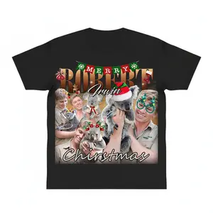 Christmas Robert Irwin and Koala  For Graphic Tee Shirt  y2k cotton fashion Streetwear Comfort Shortsleeve Casual Zookeeper Wildlife Photographer  Fan Gift
