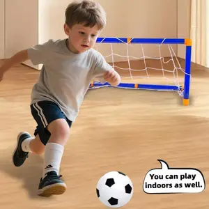 Children Plastic Football Goal Indoor Outdoor Sports Toy, Portable 47cm, Suitable for Kids Ages 3-12 & Adults, Full Body Workout