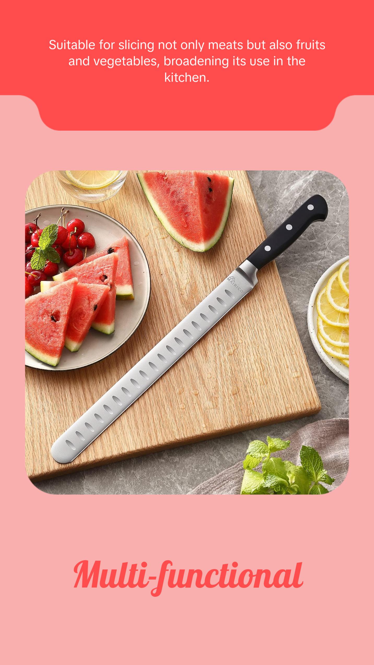 Brisket Slicing Knife - Ultra Sharp Premium 11-Inch Stainless Steel Carving Knife  MAIRICO