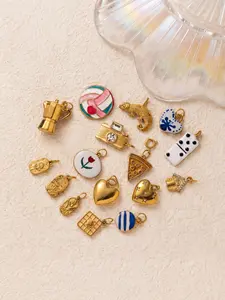 1PC Fashion Simple Daily Versatile Style Pendant, Lizard, Water Bottle, Camera, Pizza, Pendant, DIY Fashion Accessories for Jewelry, Easter, Valentine's Day, Wedding, Easter, Ramadan, Festivals