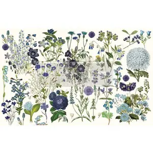 Re- Design with Prima Blue Meadows – DECOUPAGE DECOR TISSUE PAPER - 1 SHEET, 19″X30″