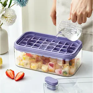 Food Grade Ice Cube Molds, Press Type Ice Tray for Home Use, Efficient Refrigerator Storage Solution, Ideal for Making Cubes, Ice Ball Trays