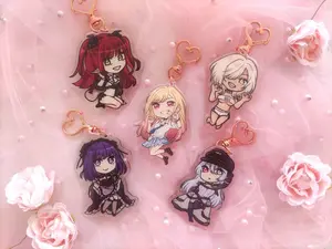 Marin Kitagawa - My Dress-Up Darling - Epoxy Keychain - Shizuku Kuroe, Black Lobelia, Veronica & Rizu-Kyun