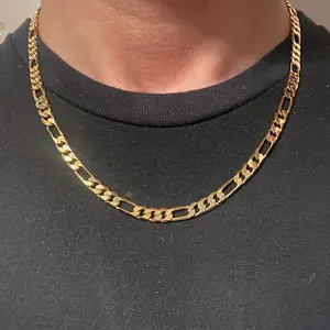 Solid Real 14k Gold Figaro Chain 20in 6mm