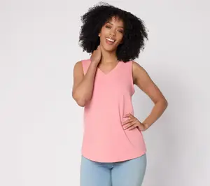 AnyBody Beach Wash V-Neck Tank Top