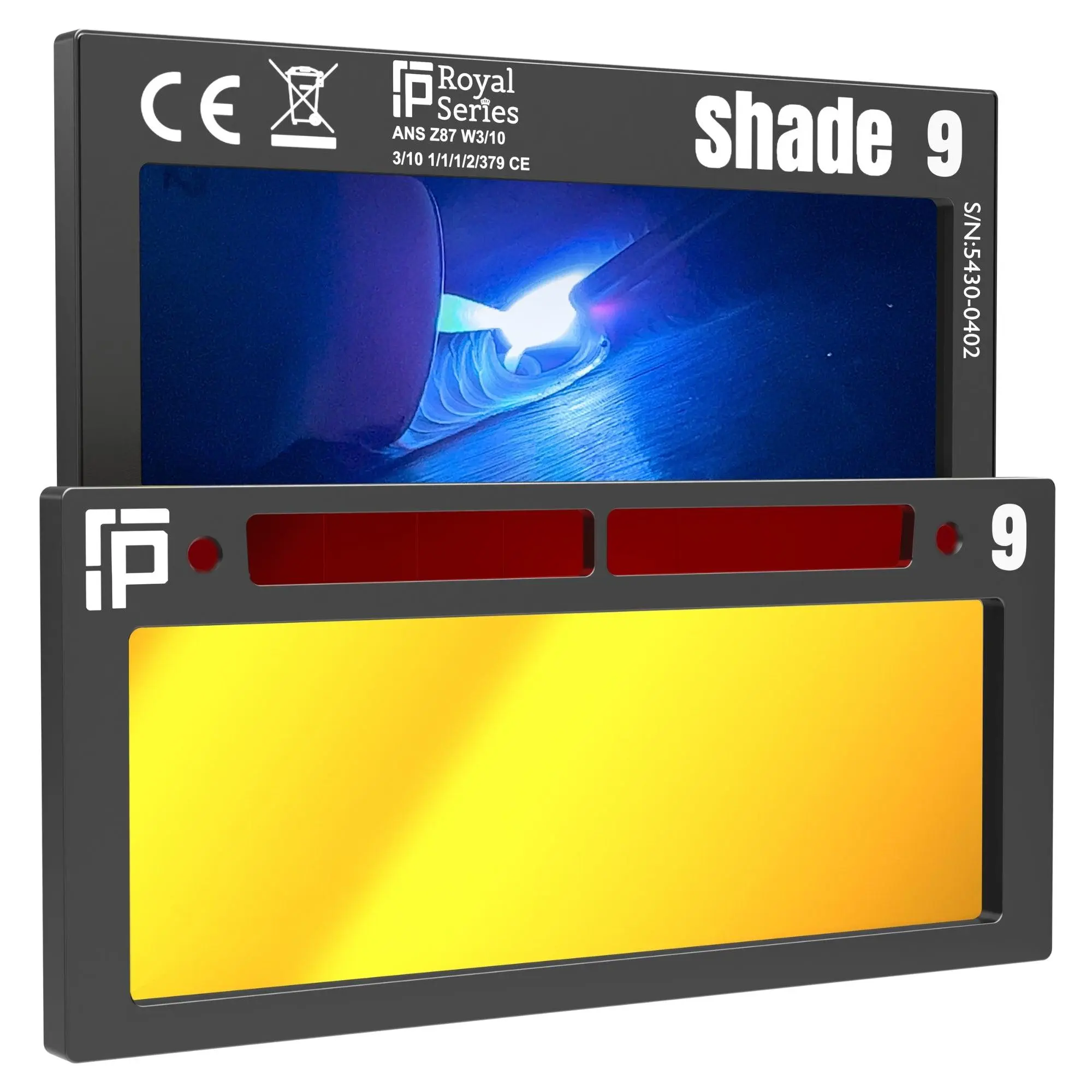 The King Single 2.0 - 20A TIG RATED Gold Auto Darkening Lens | Single Shade