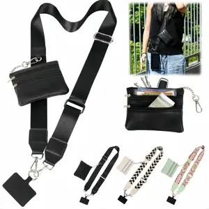 Clip and Go Strap for Phone With Wallet Crossbody, Phone Strap With Wallet, Phone Strap Crossbody With Zipper Pouch Wallet, Phone Wallet,  Adjustable Mobile Phone Strap, Gift for Mother's Day, Gift for Birthday Durable Cellphone