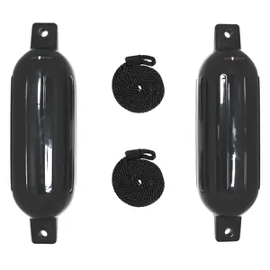 Extreme Max 3006.7204 BoatTector Inflatable Fender Value 2-Pack - 6.5" x 22", Black