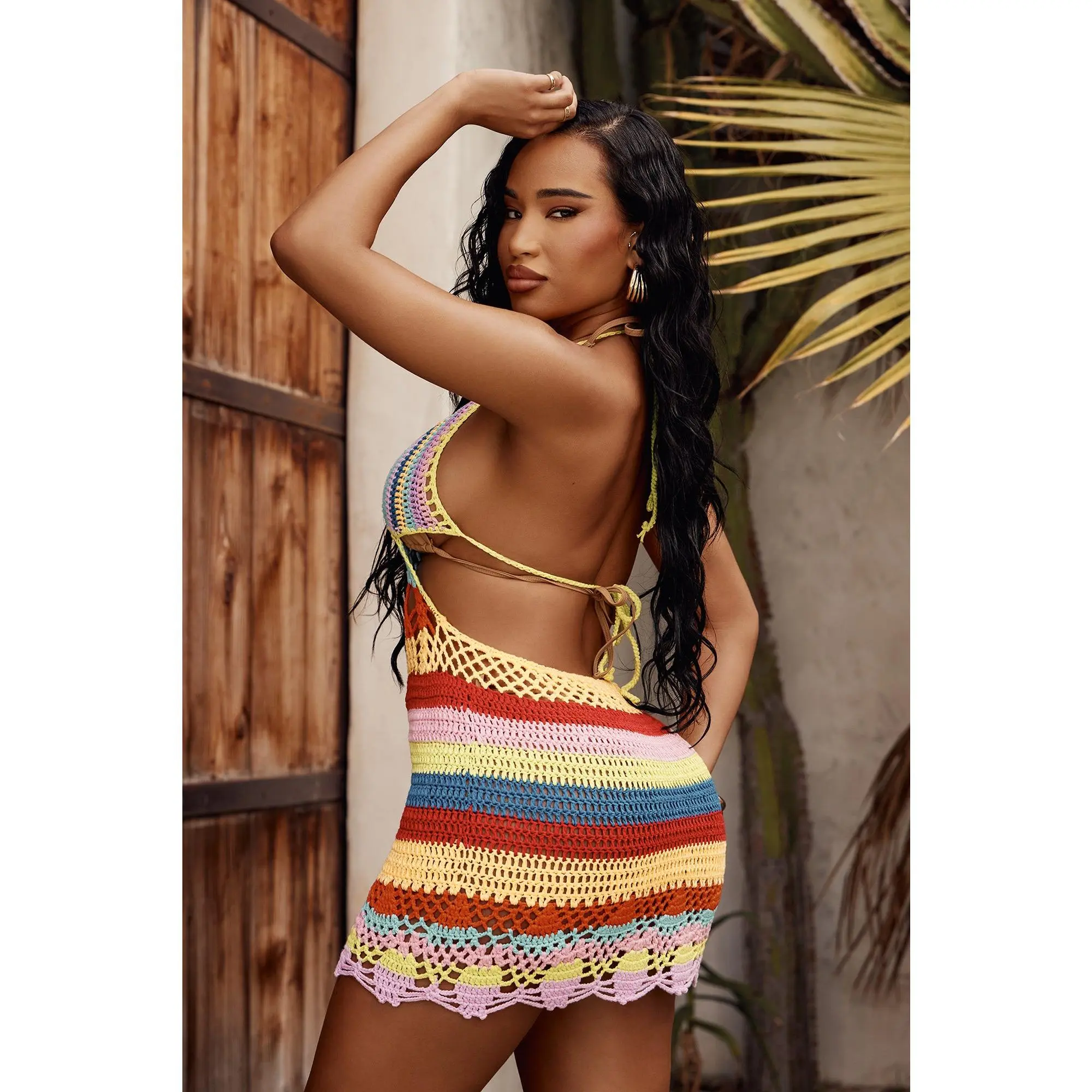 Alana Crochet Cover Up Dress - Multi Color - TikTok Shop