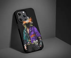 Free Fire Flame Eyes Villain Phone Case – Anime Gangster Design, Tough & MagSafe Case for iPhone 17-11 Pro Max Plus Anime Smartphone
