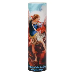 St. Michael LED Candle with Timer