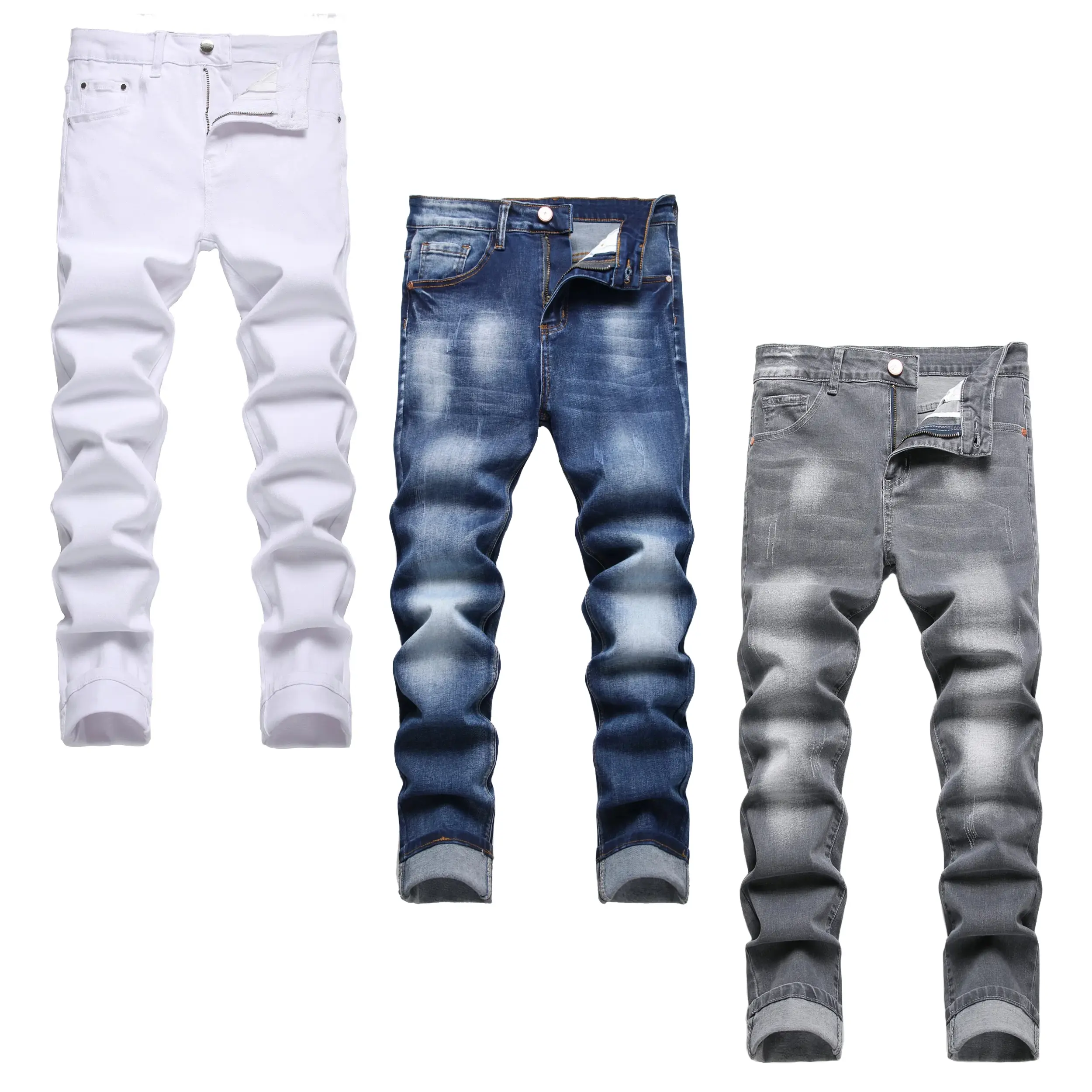(3 Pack)White-Blue-Grey