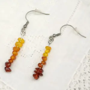 Amber Earrings - Dainty earrings with real Baltic Amber