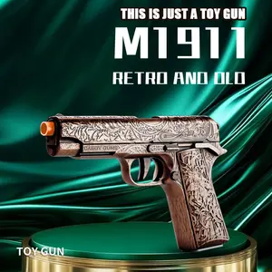 New model of a toy gun featuring an upgraded short-barrel floating design and simulated cocking mechanism—the perfect holiday or birthday gift for kids. This is just a toy model. An interactive toy for outdoor play.