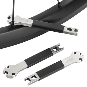 2pcs Stainless Steel Bicycle Spoke Wrench, Multiple Colors, Adjustment Tool for Mountain Bike Wheel Spokes Correction and Replacement