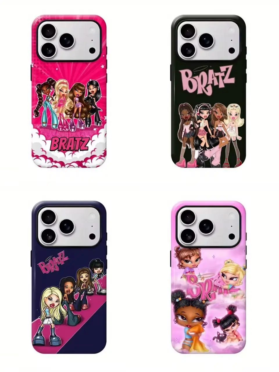 Bratz Doll Bold Outfit Themed Tough Cellphone Shell - Stylish Cellphone Accessory, Bratz Squad Phone Case for iPhone 11/12/13/14/15/16/17 ProMax Plus, Protection Accessories, Unique Gift for Christmas/Birthdays, Wireless